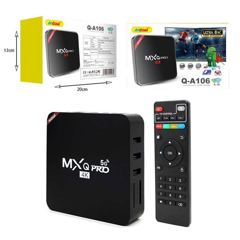 Andowl TV Box 4K UHD με WiFi USB 2.0 2GB RAM και 16GB Αποθηκευτικό Χώρο με Λειτουργικό Android 10.0 Q-A106 - Image 6