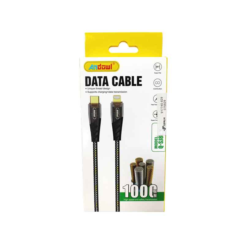 Andowl Καλώδιο Δεδομένων Type-C σε Lightning 1m 3A Q-SJ8090 - Data Cable - Image 1