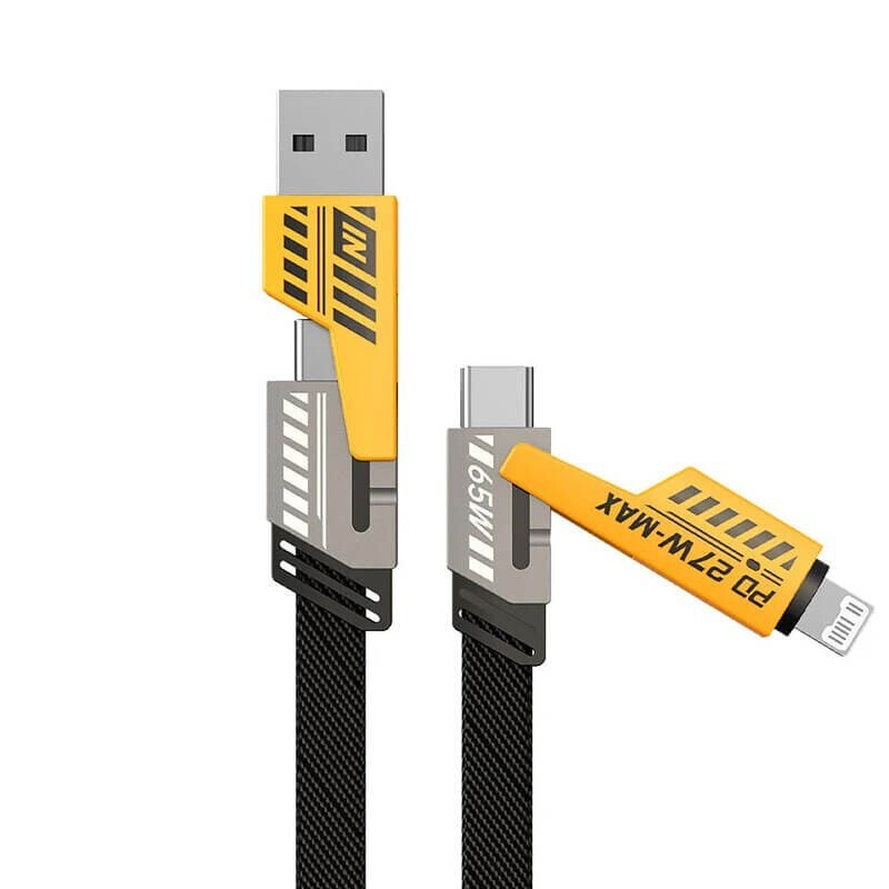 Andowl Καλώδιο Δεδομένων 4σε1 65W 120cm Q-SJ60 - 4in1 Data Cable - Image 1