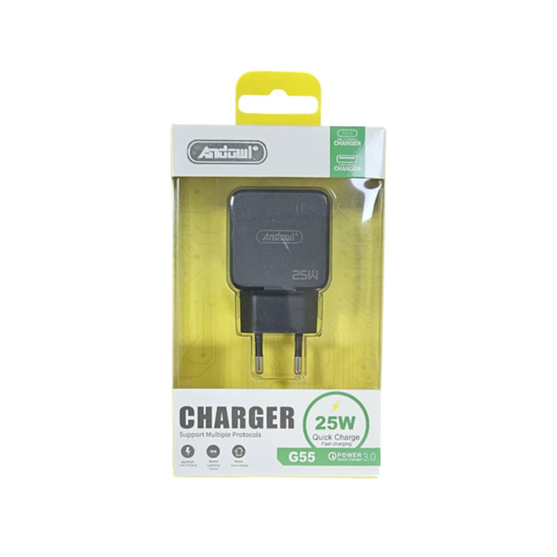 Andowl Φορτιστής 25W με Γρήγορη Φόρτιση G55 - Charger with Fast Charging - Image 1