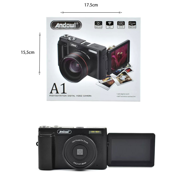 Ψηφιακή Φωτογραφική Μηχανή 8MP 4K Ultra HD 16x Digital WiFi Andowl A1 - Image 2
