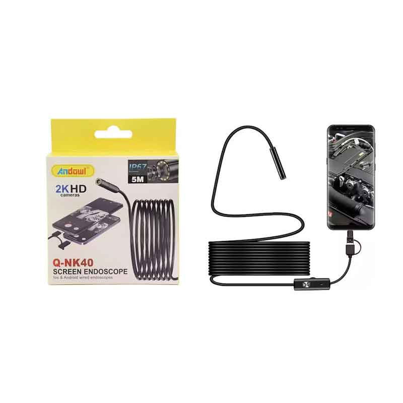 Andowl Ενδοσκοπική Κάμερα με Καλώδιο 5m Q-NK40 - Screen Endoscope - Image 1