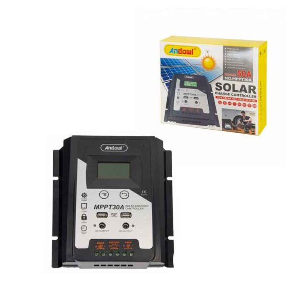 Andowl Ρυθμιστής φόρτισης φωτοβολταϊκών 50Amber MPPT 30A - Solar Charge Controller