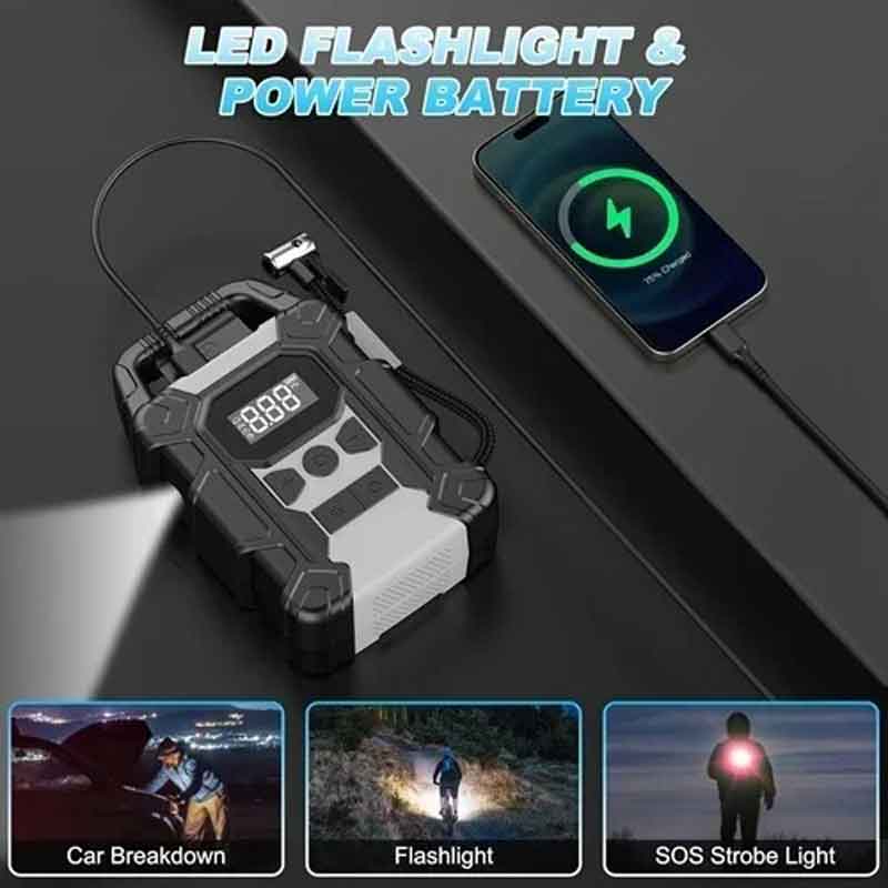 Andowl Φορητή αντλία αέρα 12000mAh και Power Bank Q-CQ729 - Power Bank Inflatable Pump - Image 4