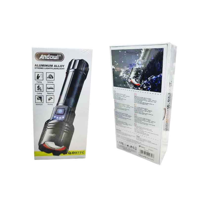 Andowl Φακός Led 2000mAh IP45 Q-D977C - Aluminum Alloy Strong Light Flashlight - Image 1