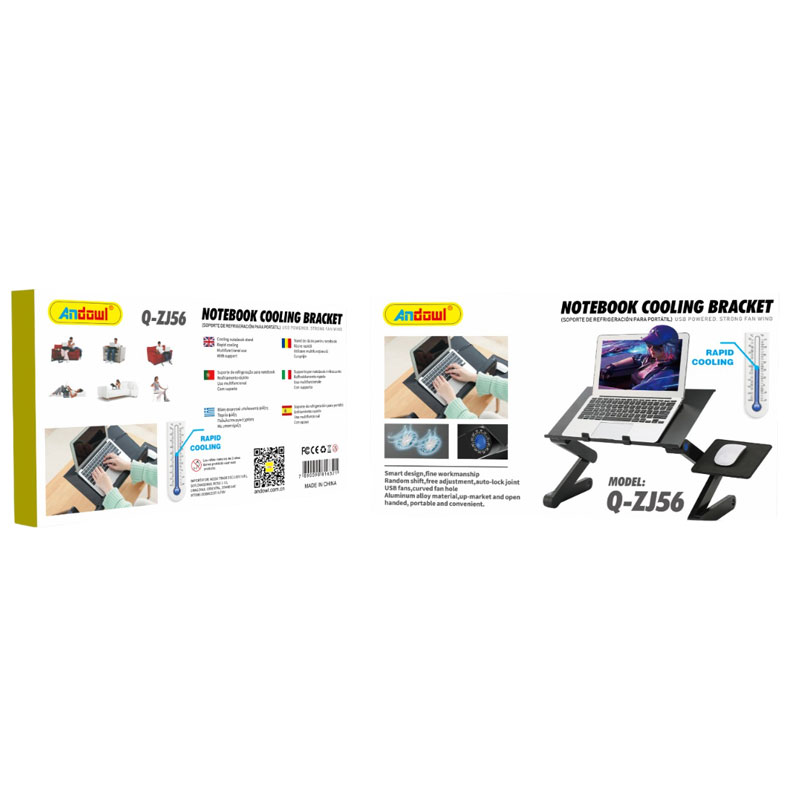 Andowl Q-ZJ56 Βάση για Laptop Με Ανεμιστηρα - Notebook Cooling Bracket - Image 4