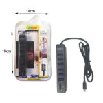 Andowl USB 3.0 Hub 8 Θυρών με σύνδεση USB-C Q-HU300B - Card Reader - Image 4
