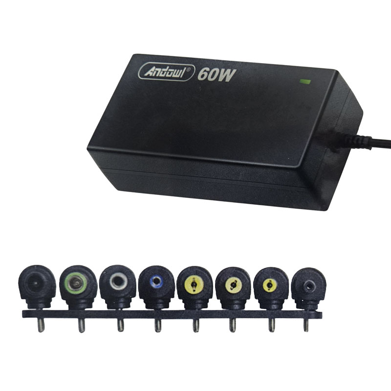 Andowl Universal Τροφοδοτικό Φόρτισης Laptop 60W με 8 Αντάπτορες - Power Adaptor - Image 2