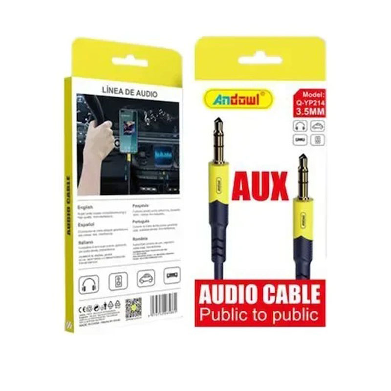 Andowl Καλώδιο Audio 3.5mm 3.5mm Αρσενικό - 3.5mm Αρσενικό Q-YP214 - Audio Cable - Image 1