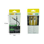 Andowl  Διαφανές καλώδιο δεδομένων 30W Q-SJ991 - Transparent Data Cable - Image 2