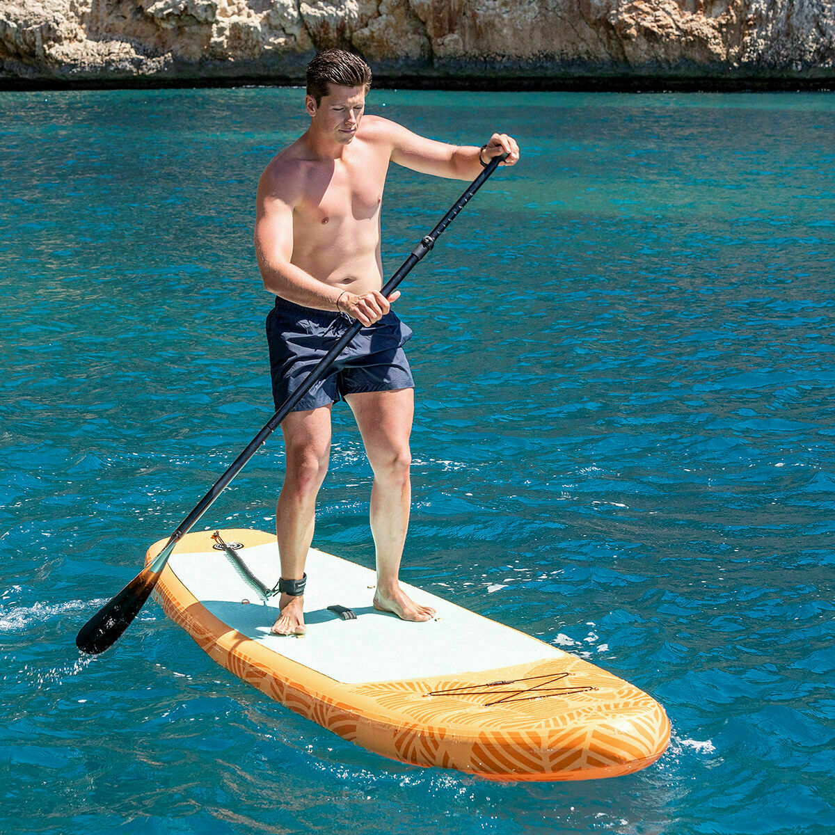 Φουσκωτή Κυματοσανίδα Paddle Surf 2 σε 1 με Κάθισμα και Αξεσουάρ InnovaGoods Πορτοκαλί 10'5" 320 cm (Ανακαινισμenα D) - Image 27