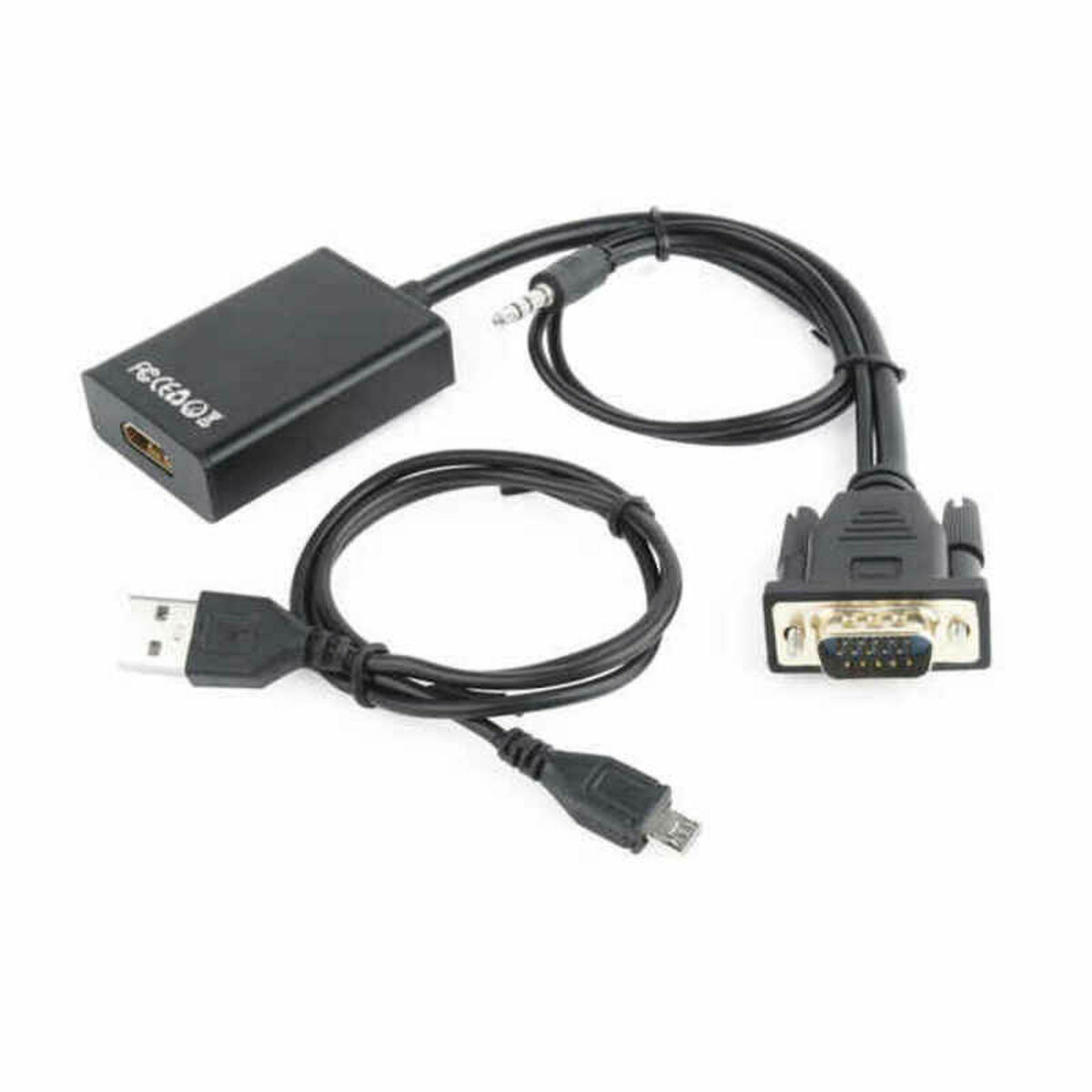 Αντάπτορας VGA σε HDMI με Ήχο GEMBIRD A-VGA-HDMI-01 Μαύρο - Image 1