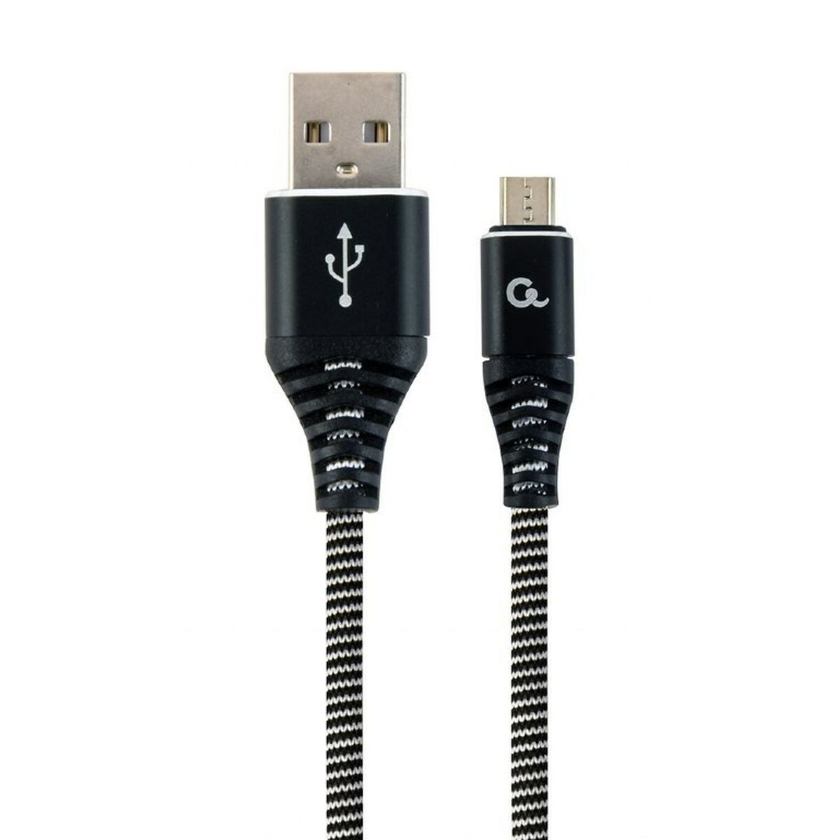 Καλώδιο USB σε micro USB GEMBIRD CC-USB2B-AMMBM-2M-BW Μαύρο 2 m - Image 1