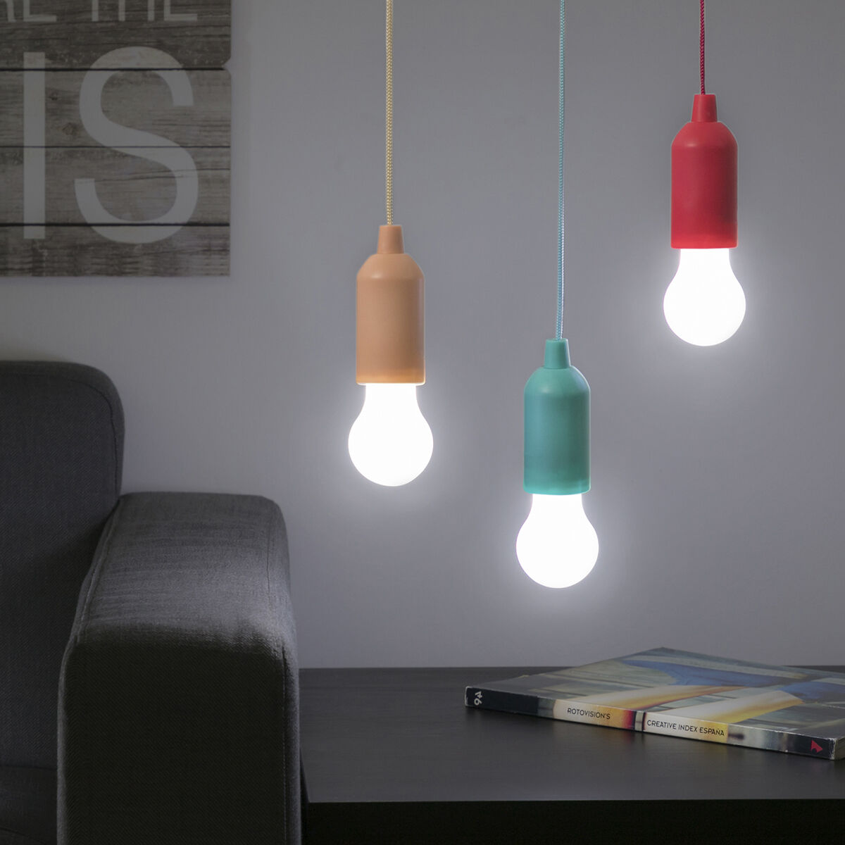 Φορητή Λάμπα LED με Κορδόνι Bulby InnovaGoods - Image 1