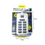 Andowl Q-HU801 USB 2.0 Hub 10 Θυρών με σύνδεση USB-A – USB Hub - Image 2
